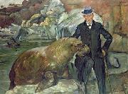 Portrat Carl Hagenbeck mit dem Walrob Pallas Lovis Corinth